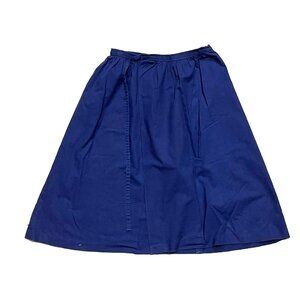 Vintage Cristique Women Solid Dark Blue Adjust Waist A-Line Mid Rise Skirt sz 10